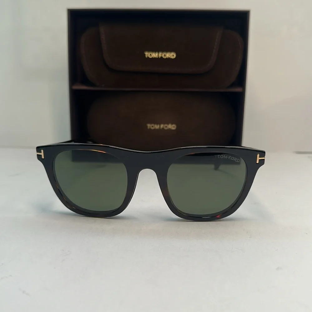 💯 - New Authentic Tom Ford FT5895-B 052 Dark Havana square Sunglasses